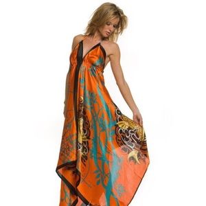 Elan Kaftan Maxi Dress in Koi Orange